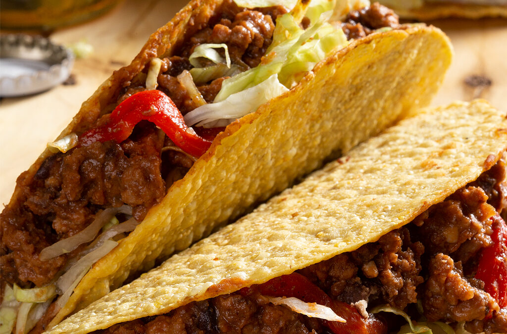Tacos de Carne com Pimentão